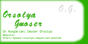 orsolya gmoser business card